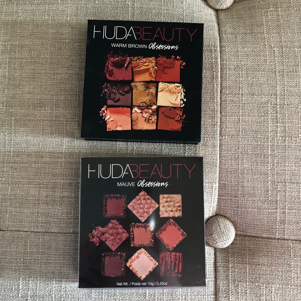 Two Huda Beauty Obsessions eyeshadow palettes